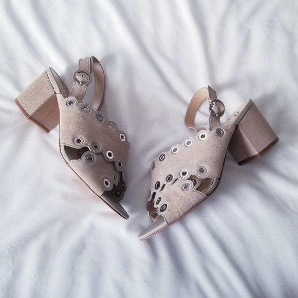 Sam Edelman Seana women's scalloped heeled sandals size 10 - Picture 4 of 9